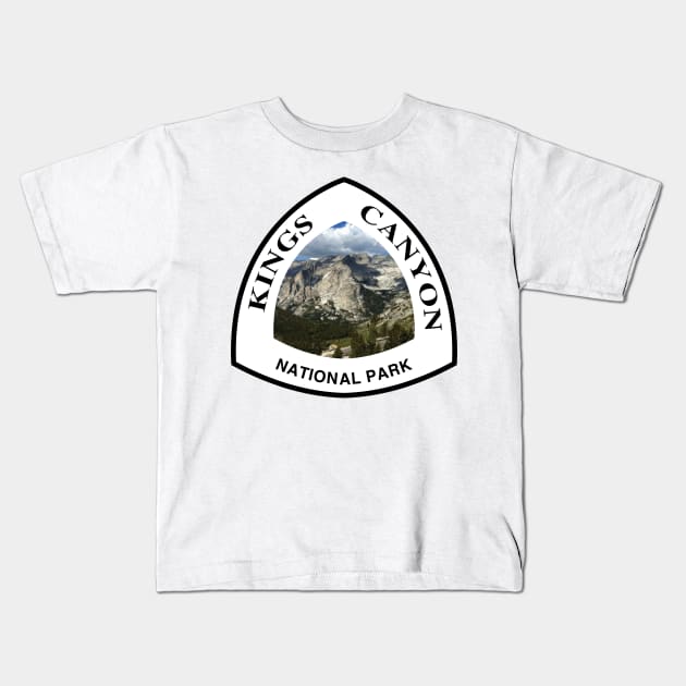 Kings Canyon National Park shield Kids T-Shirt by nylebuss